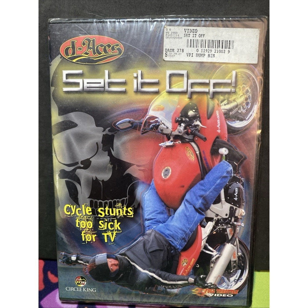 D-Aces Set It Off ! Cycle Stunts Too Sick For TV DVD - Sealed